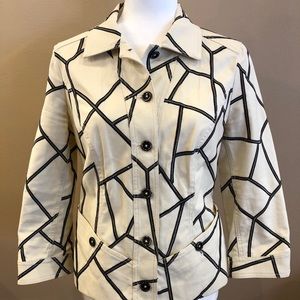 Per Se Geo Black/White Jacket, Size 6